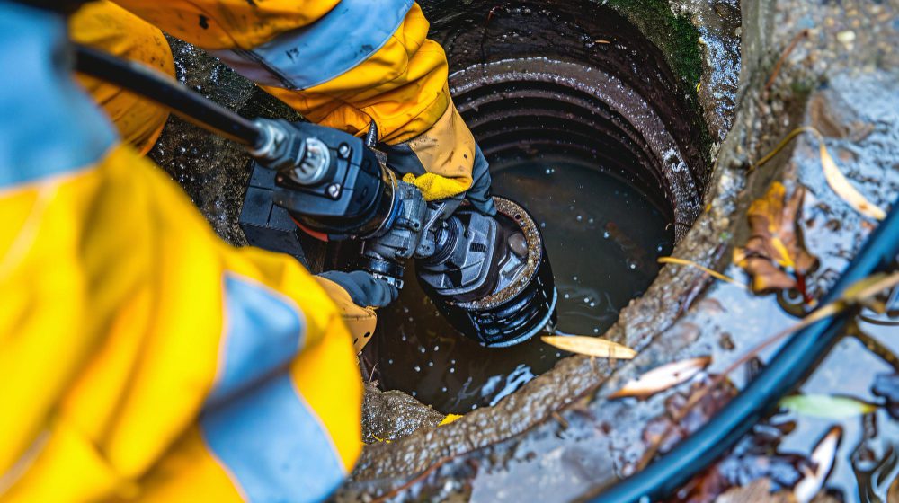 trabajador desatascos arqueta