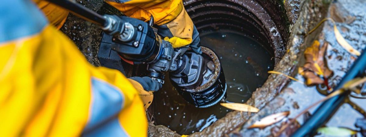 trabajador desatascos arqueta